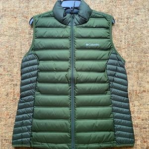 Columbia, vest, down material, women’s, large